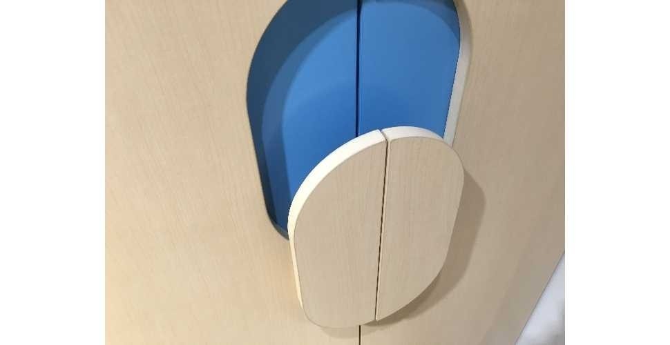 Bieber Wardrobe 80cm Wide-Maple Blue