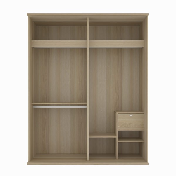 Harper Wardrobe 160cm Wide-Lindberg Oak