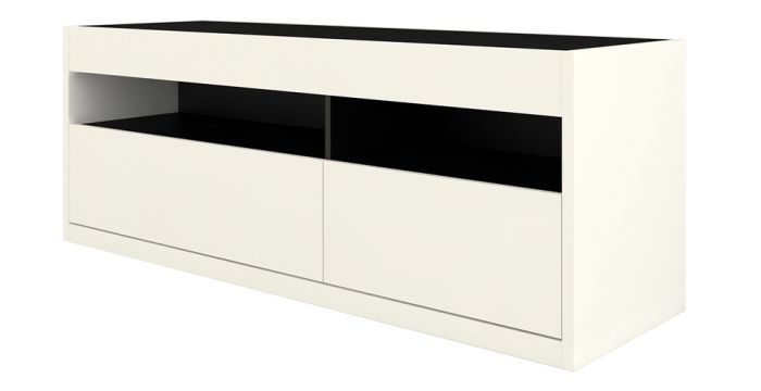 Optimussys Sideboard TV160cm Wide-White Black