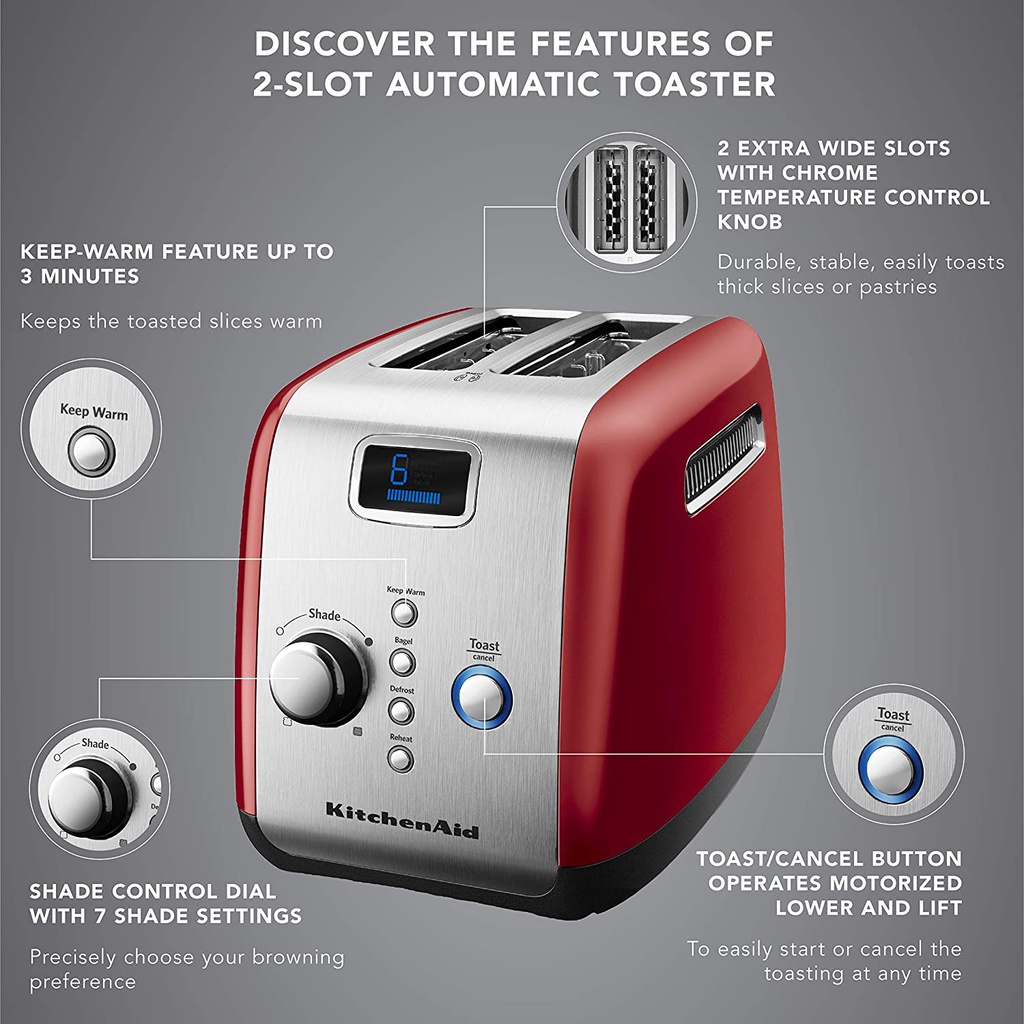 2 Slice Automatic Pop up - Red