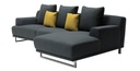 Girly Sofa - Right Corner Fabric Gray
