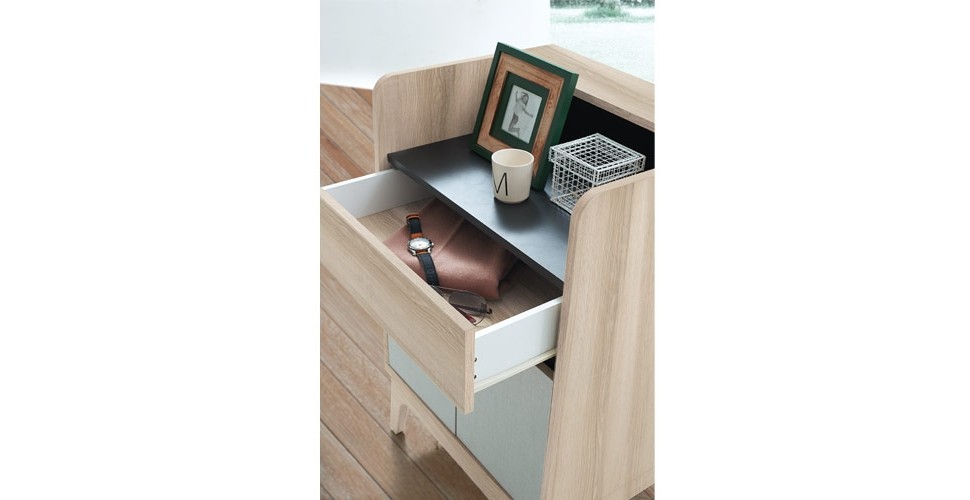 Bente Storage C60 Solid Oak/Denim