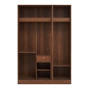 Tavern Wardrobe 134cm Wide-Legato/Grey Linin Espresso