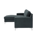 Fadear Sofa - Left Corner Fabric Dark Grey