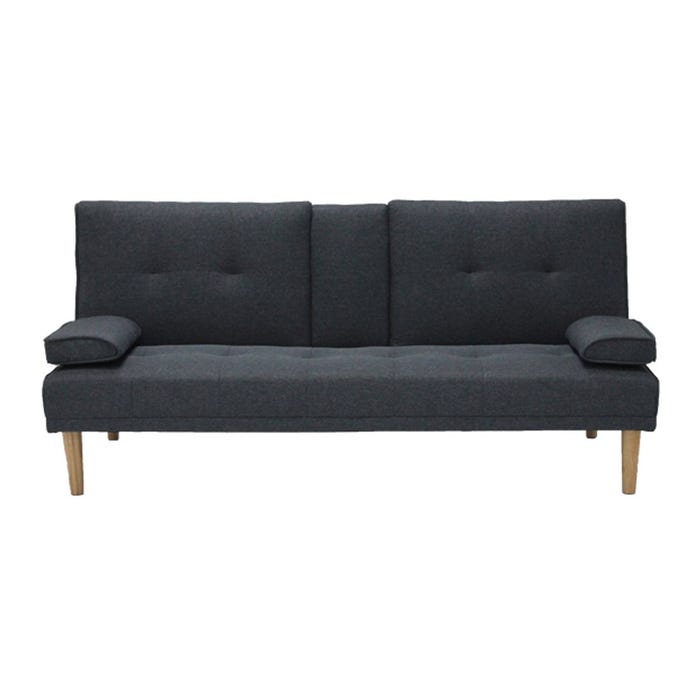 Fadium Sofa Bed - Natural Wood Legs - Dark Gray