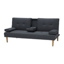 Fadium Sofa Bed - Natural Wood Legs - Dark Gray