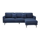 Sevan Sofa - 2S+Corner - Black Leg - Dark Blue Fabric