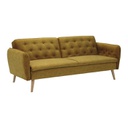 Cotin Sofa Bed - Wood - Yellow Velvet