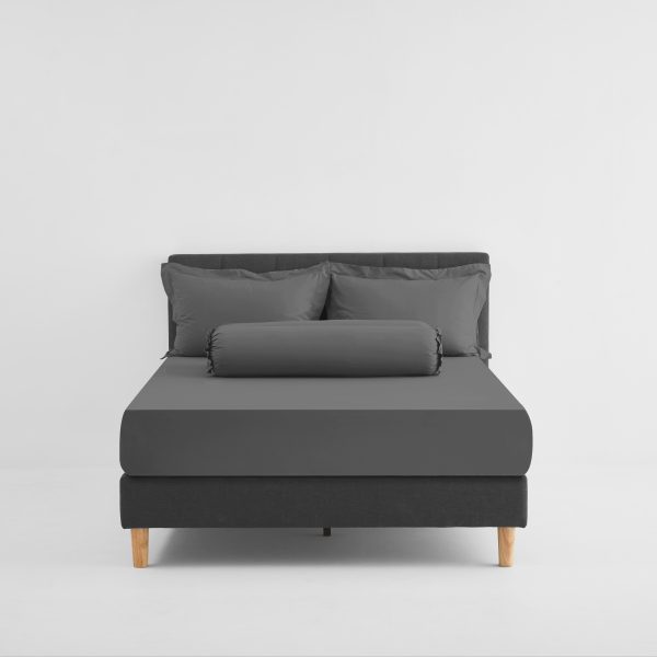 Lotus Attitude - QS Fitted Bedsheet Set-5pcs - Dark Gray