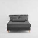 Lotus Attitude - QS Fitted Bedsheet Set-5pcs - Dark Gray
