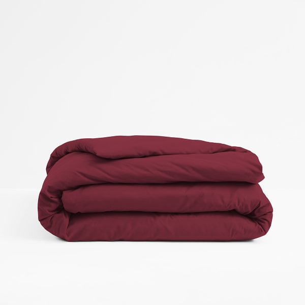 Lotus Attitude - Duvet Cover - Burgundy - 90&quot; x 100&quot;