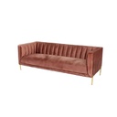 Zerene Sofa 3Seater - Pink Velvet