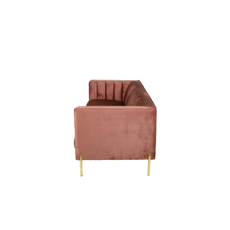 Zerene Sofa 3Seater - Pink Velvet