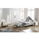 Pheona Bed 5ft-White/Grey Cushion