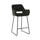Bar Stool Yabber - Black Leg/Green Velvet