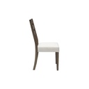 Sanako Dining Chair-B - Black Wood/Cream Fabric