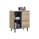 Benesia Low Cabinet 80cm Wide - Lindberg Oak