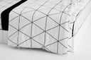 Lotus Black &amp; White - KS Fitted Bedsheet Set-5pcs - LI-BW-01W