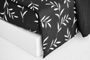 Lotus Black &amp; White - KS Fitted Bedsheet Set-5pcs - LI-BW-02B