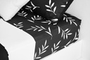 Lotus Black &amp; White - KS Fitted Bedsheet Set-5pcs - LI-BW-02B