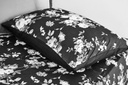 Lotus Black &amp; White - KS Fitted Bedsheet Set-5pcs - LI-BW-03B