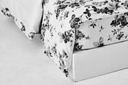 Lotus Black &amp; White - KS Fitted Bedsheet Set-5pcs - LI-BW-03W