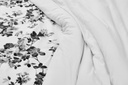Lotus Black &amp; White - KS Fitted Bedsheet Set-5pcs - LI-BW-03W