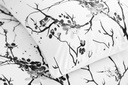 Lotus Black &amp; White - KS Fitted Bedsheet Set-5pcs - LI-BW-04W