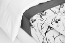 Lotus Black &amp; White - KS Fitted Bedsheet Set-5pcs - LI-BW-04W