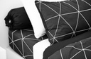 Lotus Black &amp; White - QS Fitted Bedsheet Set-5pcs - LI-BW-01B