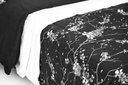 Lotus Black &amp; White - QS Fitted Bedsheet Set-5pcs - LI-BW-04B