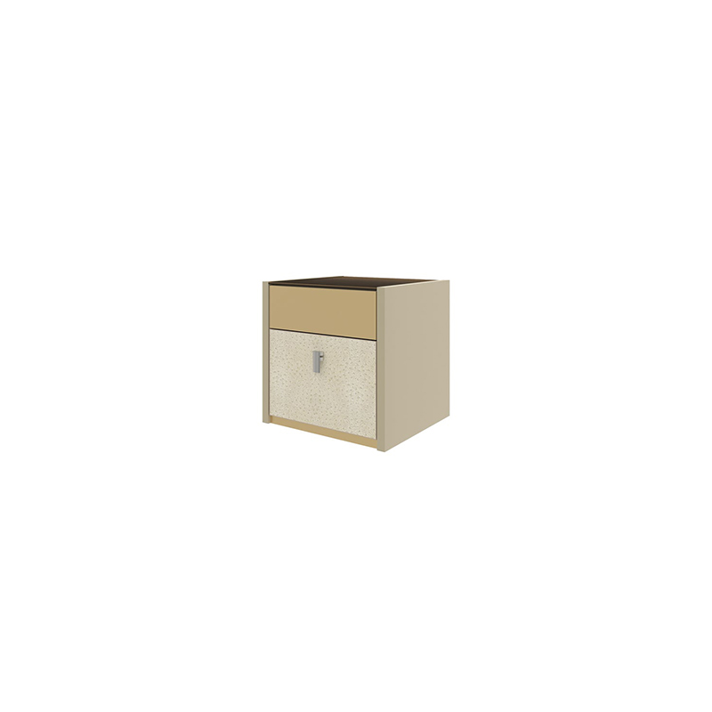 Arabella  Night Table NT45 - Gold Mirror - Cream