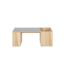 Montina Coffee Table - Smoked Glass - Lindberg Oak