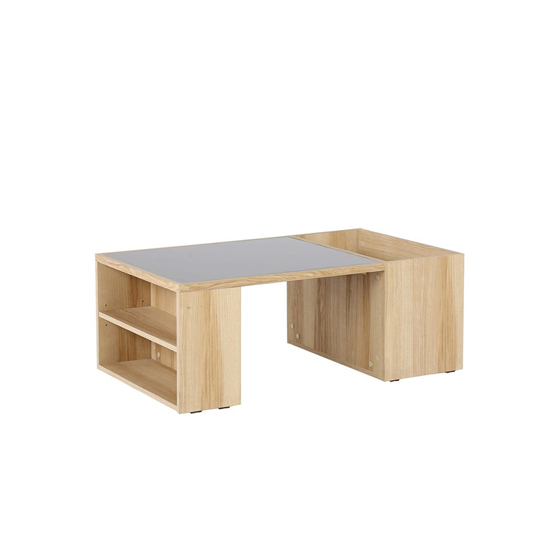 Montina Coffee Table - Smoked Glass - Lindberg Oak