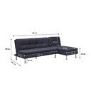 Yono Sofa Corner - Dark Blue Fabric