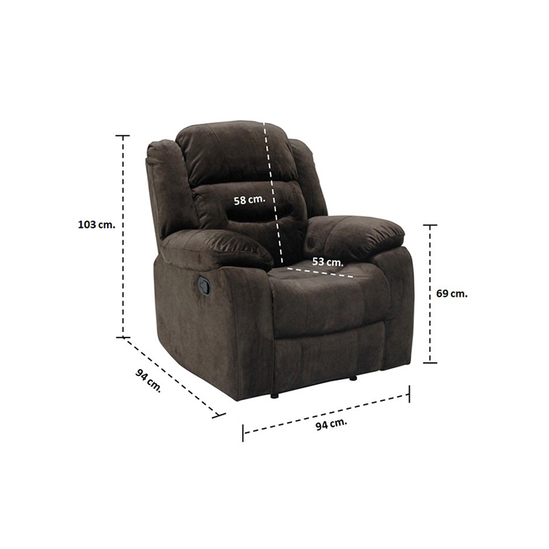 Labelen Recliner 1RE - Brown Leather