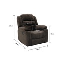 Labelen Recliner 1RE - Brown Leather
