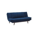 Malicia Sofa Bed - Wood Legs - Navy Blue Fabric