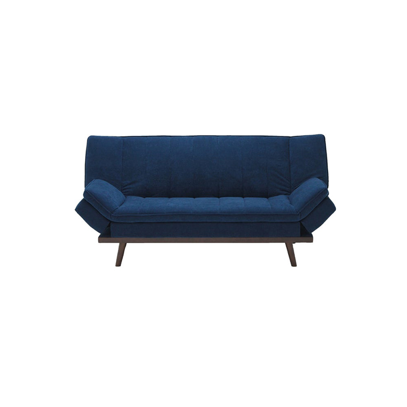 Malicia Sofa Bed - Wood Legs - Navy Blue Fabric