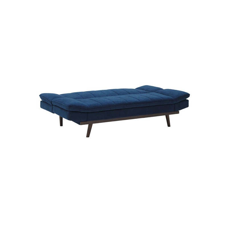 Malicia Sofa Bed - Wood Legs - Navy Blue Fabric