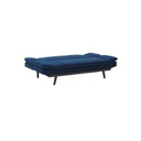 Malicia Sofa Bed - Wood Legs - Navy Blue Fabric