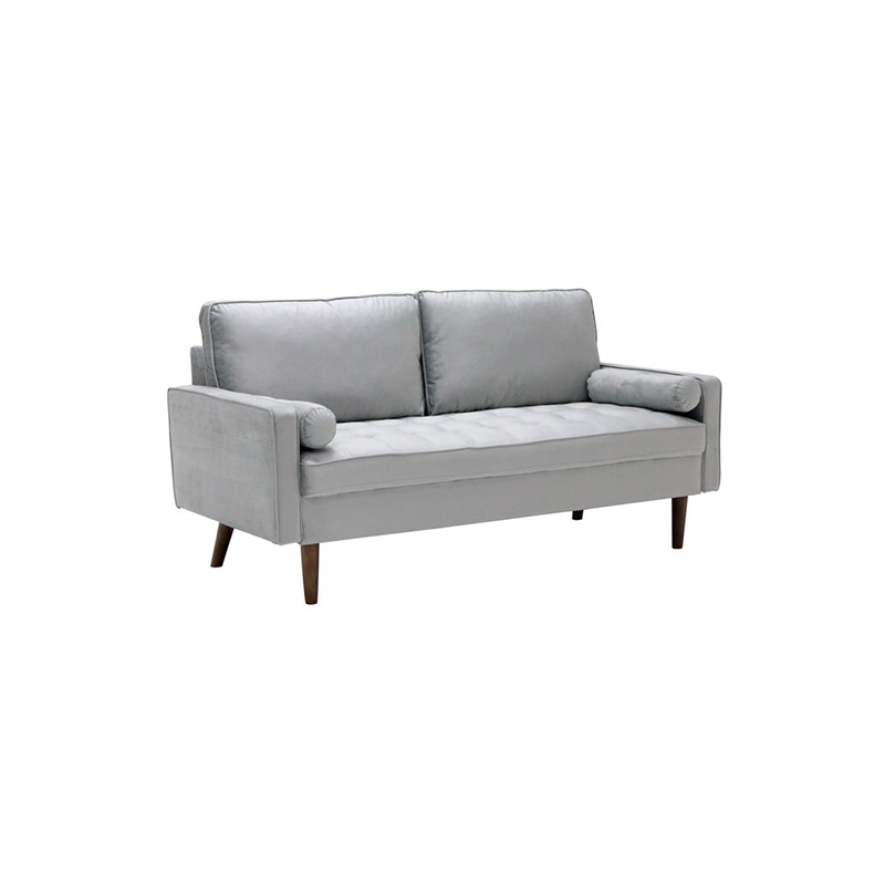 Melotto Sofa 3 Seater - Brown Eucalyptus - Light Grey Velvet