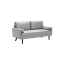 Melotto Sofa 3 Seater - Brown Eucalyptus - Light Grey Velvet