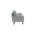 Melotto Sofa 3 Seater - Brown Eucalyptus - Light Grey Velvet