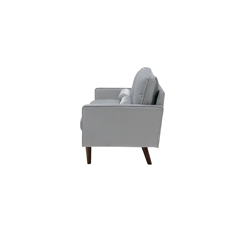 Melotto Sofa 3 Seater - Brown Eucalyptus - Light Grey Velvet