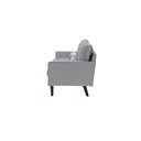 Melotto Sofa 3 Seater - Brown Eucalyptus - Light Grey Velvet
