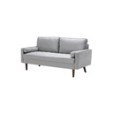 Melotto Sofa 3 Seater - Brown Eucalyptus - Light Grey Velvet