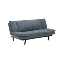 Malicia Sofa Bed - Brown Wood Legs - Grey Fabric