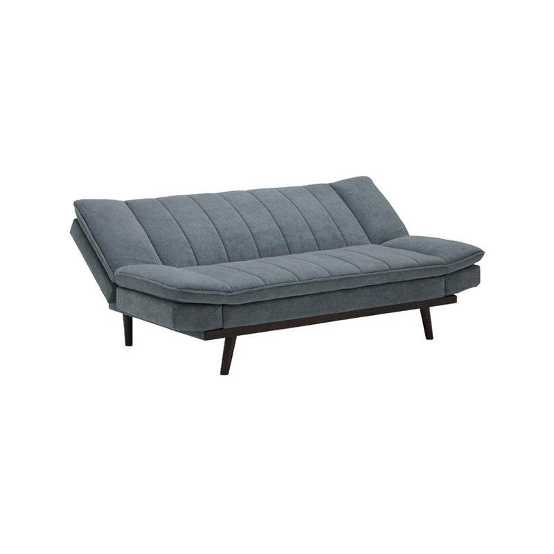 Malicia Sofa Bed - Brown Wood Legs - Grey Fabric