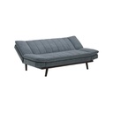 Malicia Sofa Bed - Brown Wood Legs - Grey Fabric